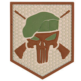 3D Rubber Patch Commando Punisher coyote