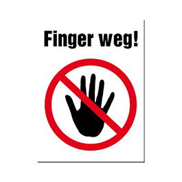 Magnet Motiv Finger weg!