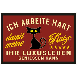 Rahmenlos Trmatte Luxuskatze 40 x 60 cm