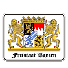 Blechschild Freistaat Bayern