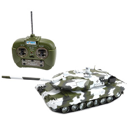 Carson RC Panzer Leopard 2A6 mit 4 Raketen schneetarn 1:16 schussfhig 100% RTR