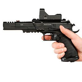 Kleinbild 3 Umarex Race Gun CO2 Luftpistole 4,5mm BB Blowback schwarz mit Leuchtpunktvisier
