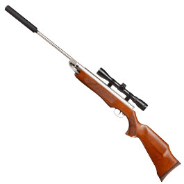 Weihrauch HW 35K Silverwood Luftgewehr inkl. Zielfernrohr Schalldmpfer Kal. 4,5mm Diabolo