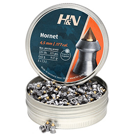 H&N Hornet Spitzkopf-Diabolos Messingspitze 4,5mm 225 Stck
