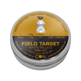 Coal Rundkopf Diabolo Field Target White Pellets geriffelter Schaft Kal. 4,5mm 500er Dose
