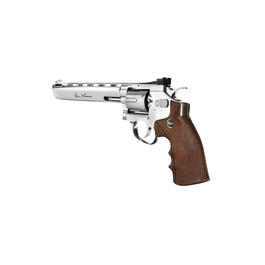 Dan Wesson 8 Zoll CO2 Revolver 4,5mm BB chrom / Wood-Style Grip Bild 2