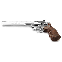 Dan Wesson 8 Zoll CO2 Revolver 4,5mm BB chrom / Wood-Style Grip Bild 5