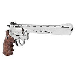 Dan Wesson 8 Zoll CO2 Revolver 4,5mm BB chrom / Wood-Style Grip Bild 6
