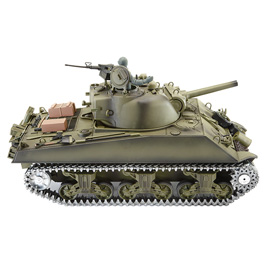 Amewi RC Panzer U.S. M4A3 Sherman Metallketten 1:16 schussfähig RTR oliv Bild 4