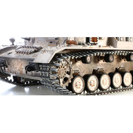 Torro RC Panzer IV Ausf. G 1:16 schussfähig, Rauch & Sound, Metallketten, RTR, wintertarn Bild 4