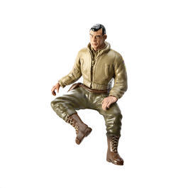 Modellbau Figur 2nd Lieutenant G. Clark sitzend 1:16 Bild 1 xxx: