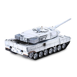 Torro RC Panzer Leopard 2A6, UN Weißgrau Pro-Edition 1:16 schussfähig, Rauch & Sound, Metallgetriebe und Metallketten, RTR Bild 2
