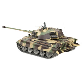 Amewi Rc Panzer Königstiger mit Henschelturm tarn, 1:16, RTR, schussfähig, Infrarot-Gefechtssystem, Rauch & Sound, Metallget Bild 3