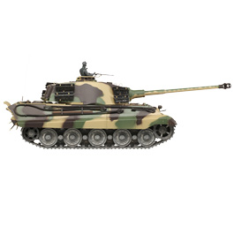 Amewi Rc Panzer Königstiger mit Henschelturm tarn, 1:16, RTR, schussfähig, Infrarot-Gefechtssystem, Rauch & Sound, Metallget Bild 5