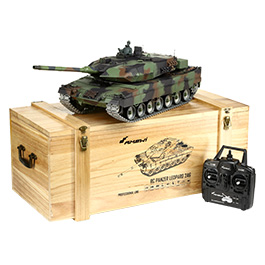 Amewi Rc Panzer Leopard 2A6 tarn, 1:16, RTR, Professional Line IR+BB Rauch & Sound Metallgetriebe Metallketten