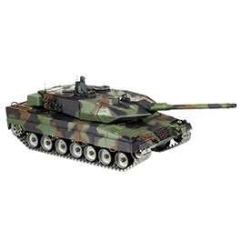 Amewi Rc Panzer Leopard 2A6 tarn, 1:16, RTR, Professional Line IR+BB Rauch & Sound Metallgetriebe Metallketten Bild 10