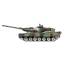 Amewi Rc Panzer Leopard 2A6 tarn, 1:16, RTR, Professional Line IR+BB Rauch & Sound Metallgetriebe Metallketten Bild 2