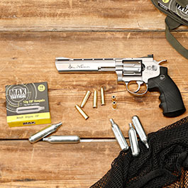 Kleinbild 1 ASG Dan Wesson 6 Zoll 4,5mm Diabolo CO2 Revolver chrom gezogener Lauf