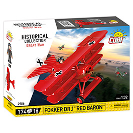 Cobi Historical Collection Bausatz Flugzeug Fokker Dr.1 Red Baron 174 Teile 2986 Bild 2