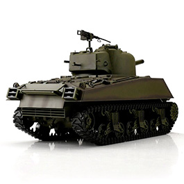Heng-Long RC Panzer M4A3 Sherman, grün 1:16 schussfähig, Infrarot-Gefechtssystem, Rauch & Sound, Metallgetriebe, Metallkette Bild 2