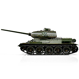 Torro RC Panzer T34/85 grün Profi-Edition 1:16 schussfähig, Rauch & Sound, Metallgetriebe und Metallketten, RTR Bild 2