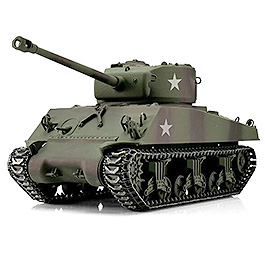 Torro RC Panzer M4A3 Sherman 76mm, grün Profi-Edition 1:16 schussfähig, Rauch & Sound, Metallgetriebe und Metallketten, RTR Bild 1 xxx: