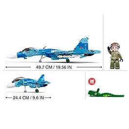 Sluban Bauset Sowjet Jet 2 in 1 blau 1040 Teile M38-B0985 Bild 3