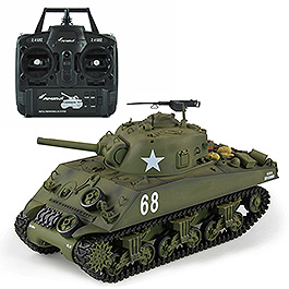 Amewi Rc Panzer U.S. M4A3 Sherman oliv, 1:16, Advanced Line RTR, schussfhig, Infrarotsystem, Rauch & Sound