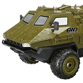 Amewi RC Militär Fahrzeug V-Guard 6WD 1:16 RTR oliv inkl. Beleuchtung Bild 5