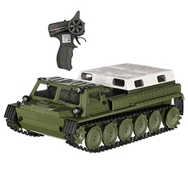 Amewi RC Militr Kettenfahrzeug GAZ-71 1:16 RTR 2,4GHZ oliv inkl. Beleuchtung