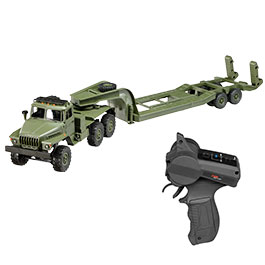 RC Militr LKW Ural B36 6WD mit Tieflader 1:16 RTR grn inkl. 2,4 GHz Fernsteuerung & LED-Beleuchtung