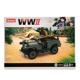 Sluban Bauset WWII Jeep US Army 123 Teile M38-70210