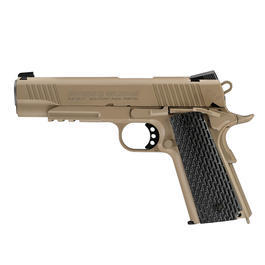 Versandrcklufer Swiss Arms P1911 CO2 Luftpistole Blow Back Kal. 4,5mmBB Vollmetall Military Rail desert