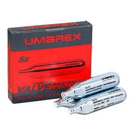 Umarex CO2 Ventilwartungskapseln mit Speziall fr alle CO2-Waffen 5 Stck je 12g