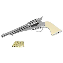 Remington 1875 CO2-Revolver Kal. 4,5 mm Diabolo/Stahl-BB nickel/Elfenbein-optik Vollmetall Bild 4