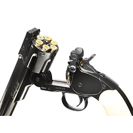 ASG Schofield 1877 6 Zoll CO2-Revolver Kal. 4,5 mm Diabolo + Stahl-BB Vollmetall stahlgrau Bild 3
