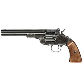 ASG Schofield 1877 6 Zoll CO2-Revolver Kal. 4,5 mm Diabolo + Stahl-BB Vollmetall aging black