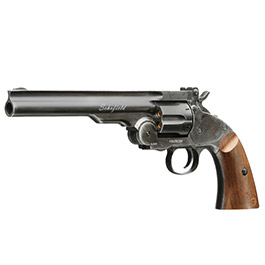 ASG Schofield 1877 6 Zoll CO2-Revolver Kal. 4,5 mm Diabolo + Stahl-BB Vollmetall aging black Bild 1 xxx: