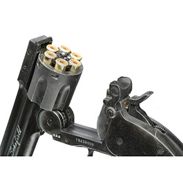 ASG Schofield 1877 6 Zoll CO2-Revolver Kal. 4,5 mm Diabolo + Stahl-BB Vollmetall aging black Bild 3