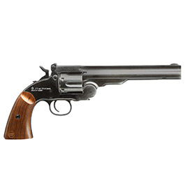 ASG Schofield 1877 6 Zoll CO2-Revolver Kal. 4,5 mm Diabolo + Stahl-BB Vollmetall aging black Bild 4