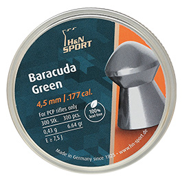H&N Rundkopf-Diabolo Baracuda Green 4,5 mm 300 Stück bleifrei Bild 3