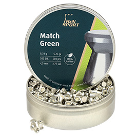 H&N Flachkopf-Diabolo Match Green 4,5 mm 500 Stck bleifrei