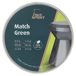 Kleinbild 3 H&N Flachkopf-Diabolo Match Green 4,5 mm 500 Stck bleifrei