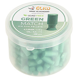 Elko Flachkopf-Diabolos Green Match Kal. 4,5 mm 200er Dose Bild 1 xxx: