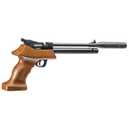 Diana Bandit Pressluftpistole PCP Kal. 4,5 mm Diabolo Buchenholz inkl. Schalldämpfer Bild 5