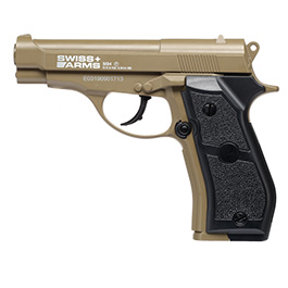 Swiss Arms P84 CO2 Pistole NBB Kal. 4,5mm Stahl BB Vollmetall tan