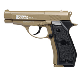 Swiss Arms P84 CO2 Luftpistole Kal. 4,5mm BB Non Blowback Vollmetall tan