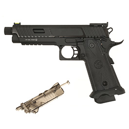 KLI Hi-Capa 5.1 Kiki Mora Luftpistole CO2-Blowback Kal. 4,5 mm Stahl-BB Vollmetall Blackout Edition