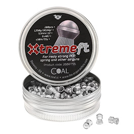 Coal Rundkopf-Diabolo Xtremeft geriffelter Schaft Kal. 5,5 mm 200er Dose Stck