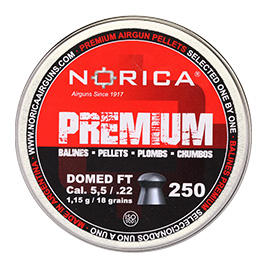 Norica Premium Diabolo Domed FT Kal. 5,5mm Rundkopf 1,15g 250er Dose Bild 3